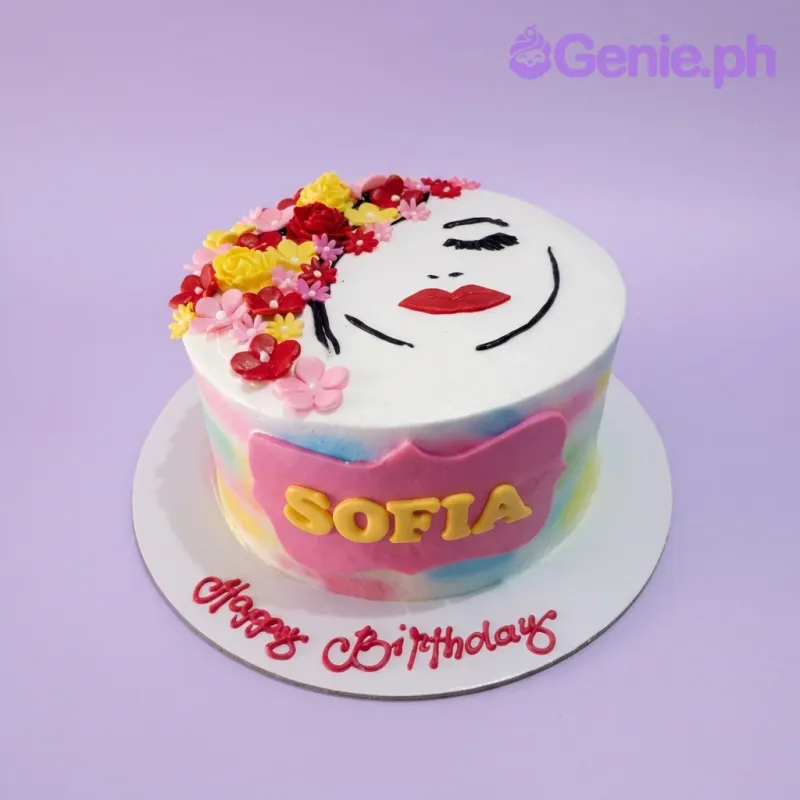 Minimalist Woman Women Cake Design