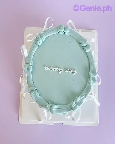 Mint Minimalist Twenty Cake Design