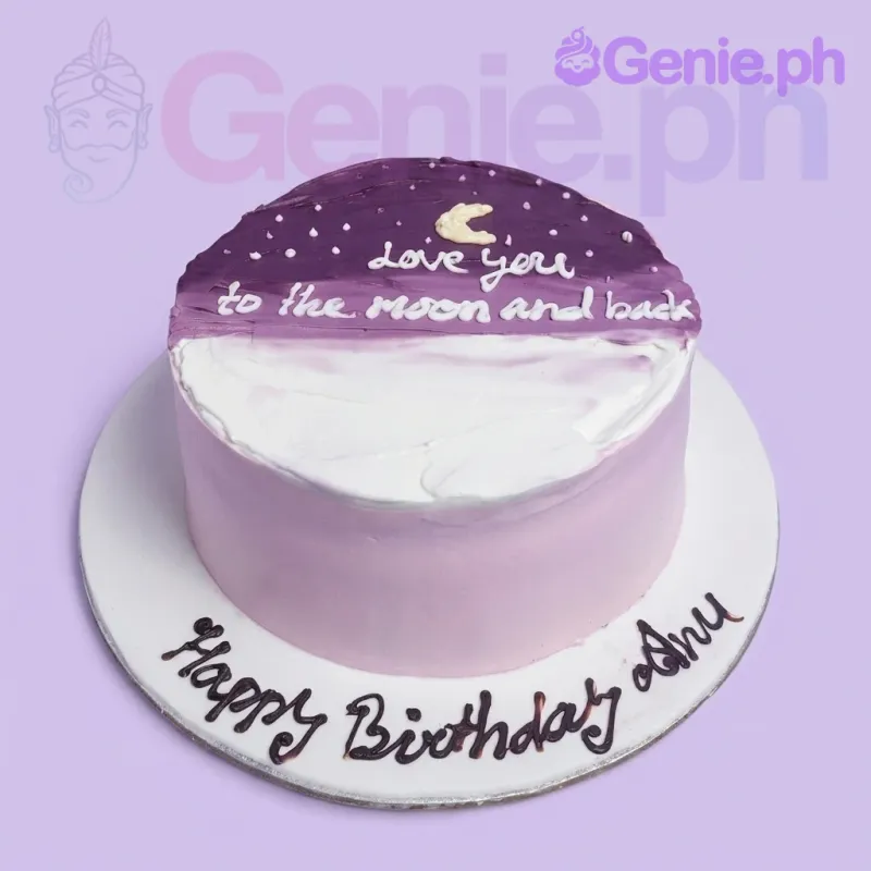 Moon And Stars Love Cake Design
