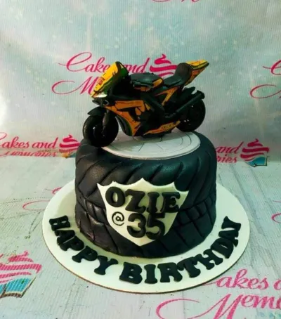 Motorcycle Tire Cake