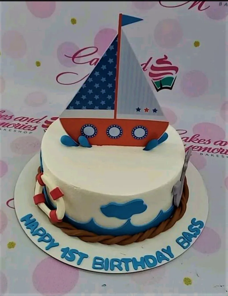 Nautical Sailboat Cake