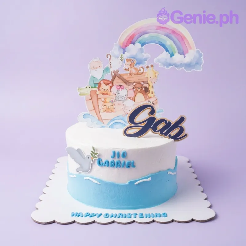 Noah's Ark Christening Cake