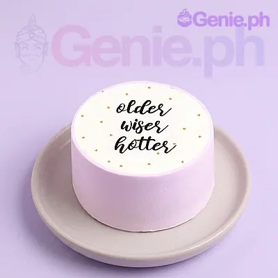 Older Wiser Hotter Bento Cake Design