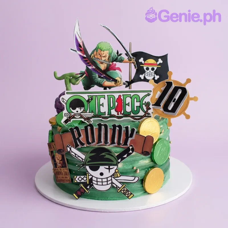 One Piece Zoro Pirate Cake Design