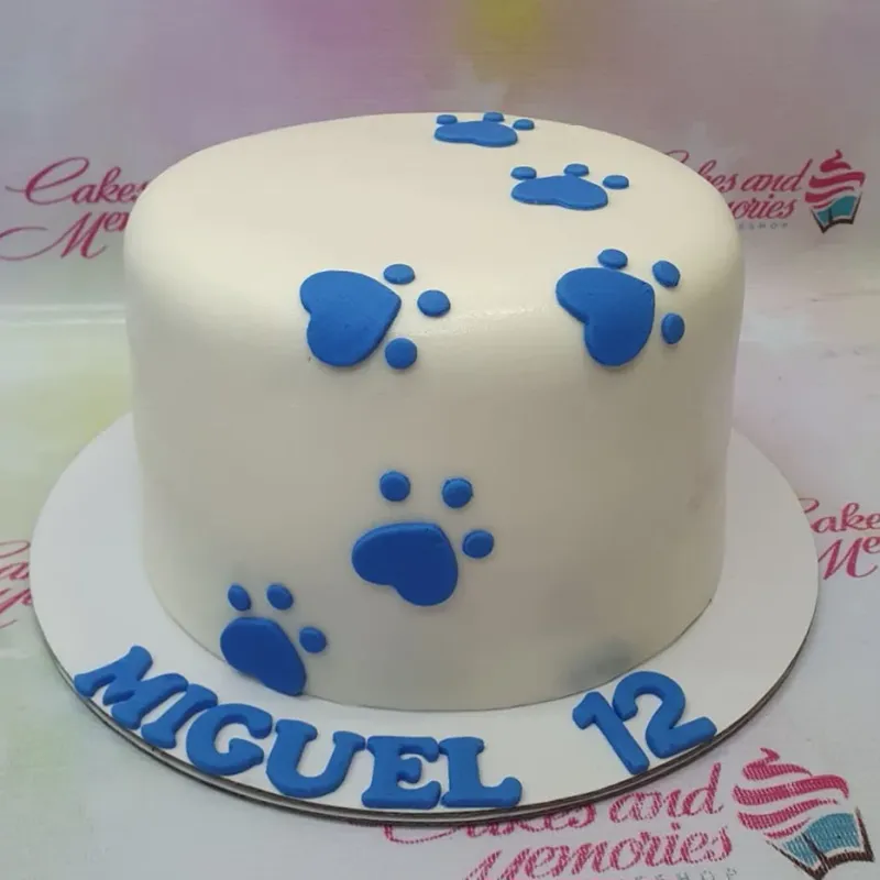 Paw Print Blues Clues Cake Design