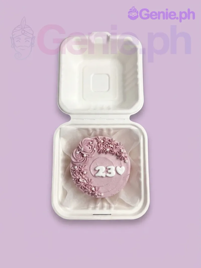 Pink 23rd Birthday Rosettes Cake Design
