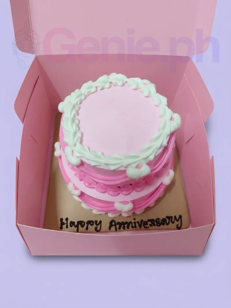 Pink Anniversary Cake