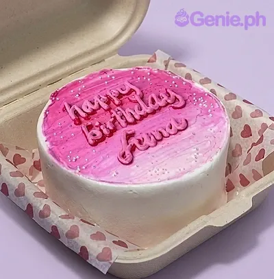 Pink Birthday Bento Cake Design