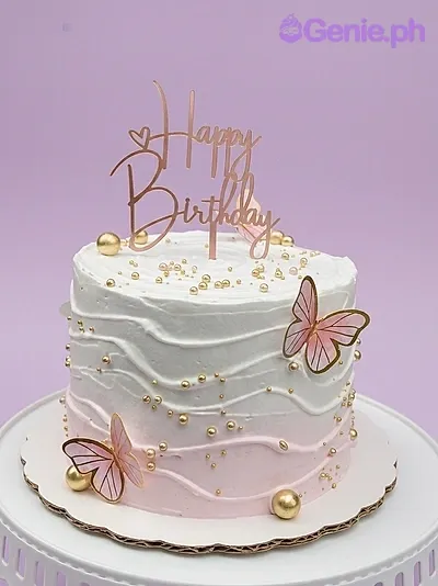 Pink Butterfly Butterflies Cake Design