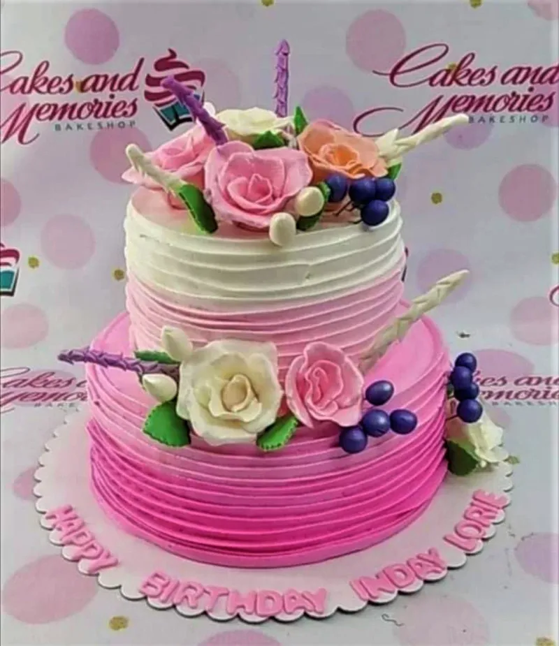 Pink Floral Debut Cake Design