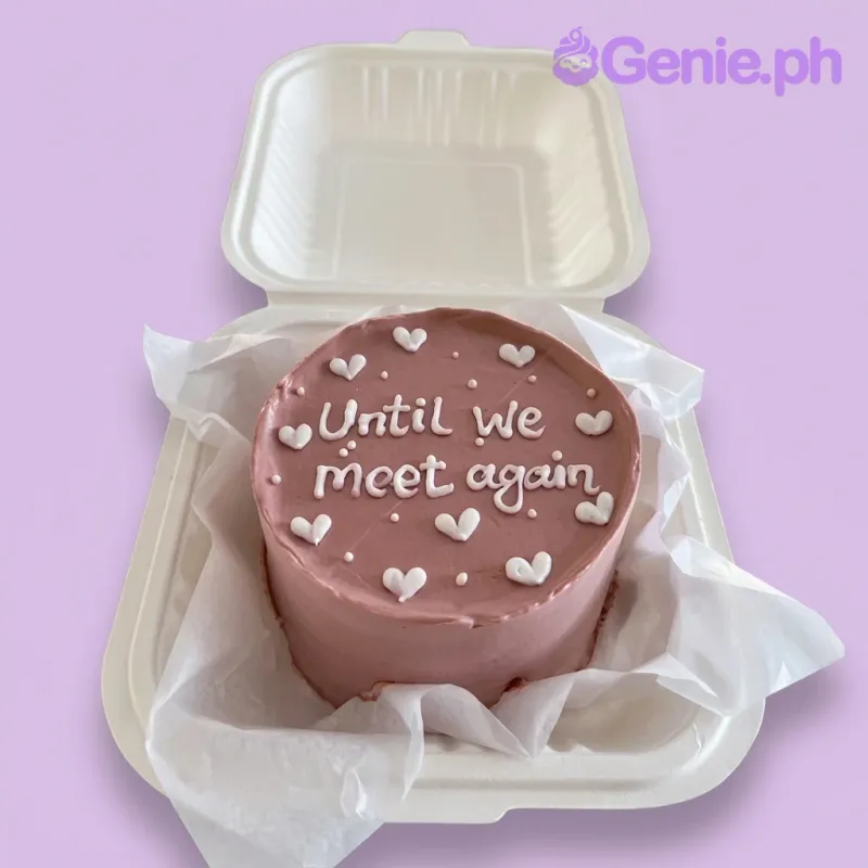 Pink Minimalist Farewell Cake Design