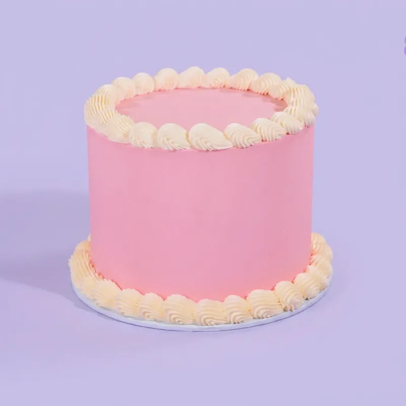 Pink Minimalist Disco Cake Design