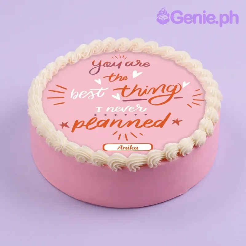Pink Minimalist Rosettes Cake Design