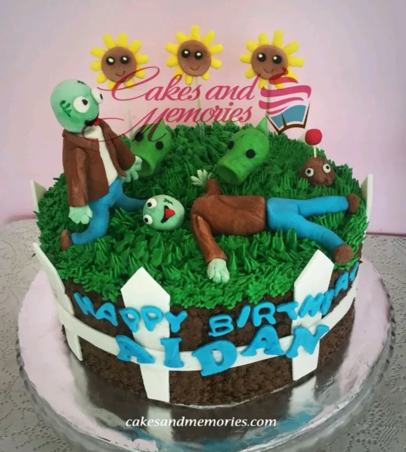Plants Vs Zombies PVZ Cake Design
