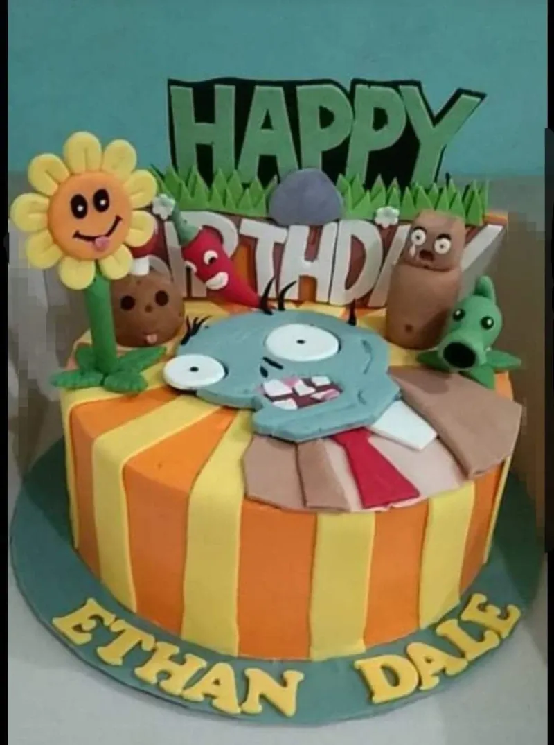 Plants Vs Zombies PVZ Cake Design