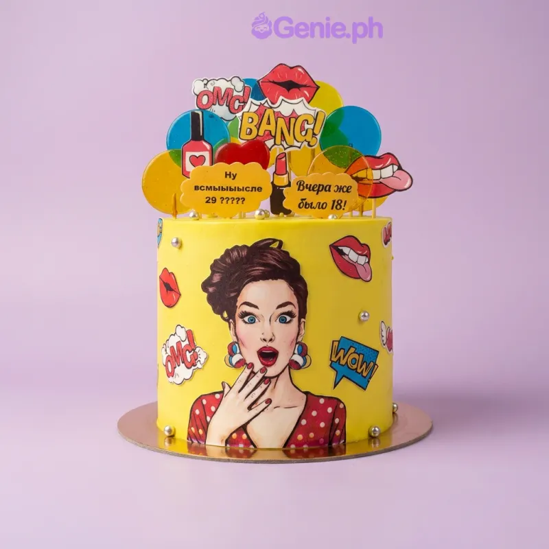 Pop Art Cartoon Cake Design