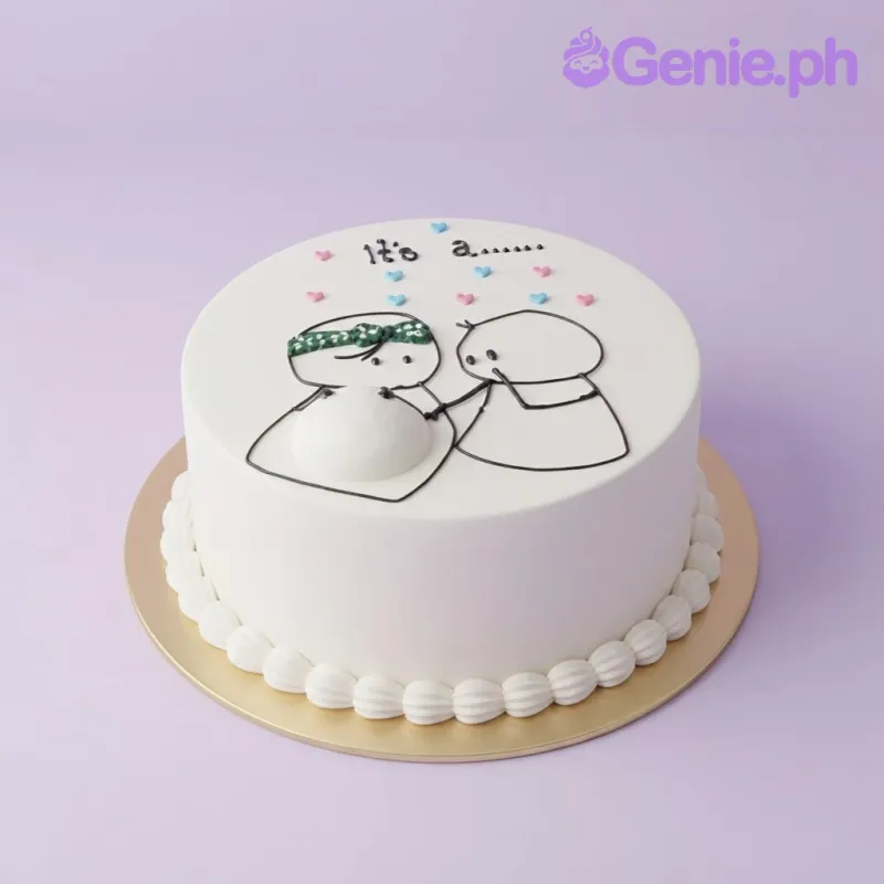 Pregnancy Reveal Cake