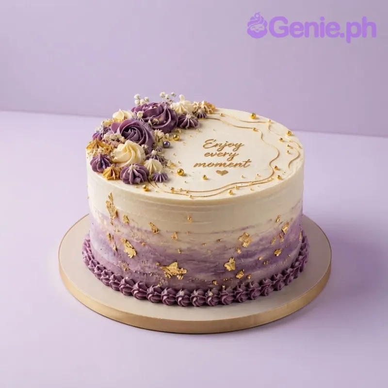 Purple Floral Cake