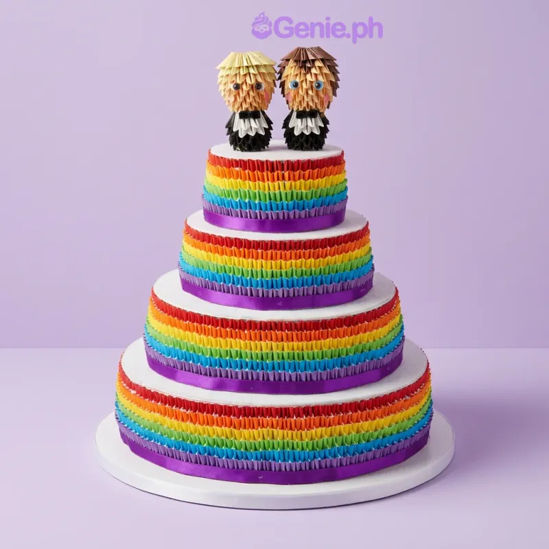 Rainbow Anime Cake