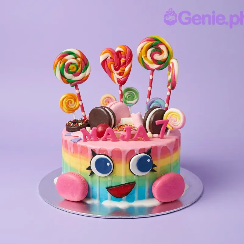 Rainbow Lollipop Shopkins Cake Design