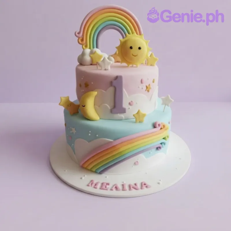 Rainbow Sunshine Cake