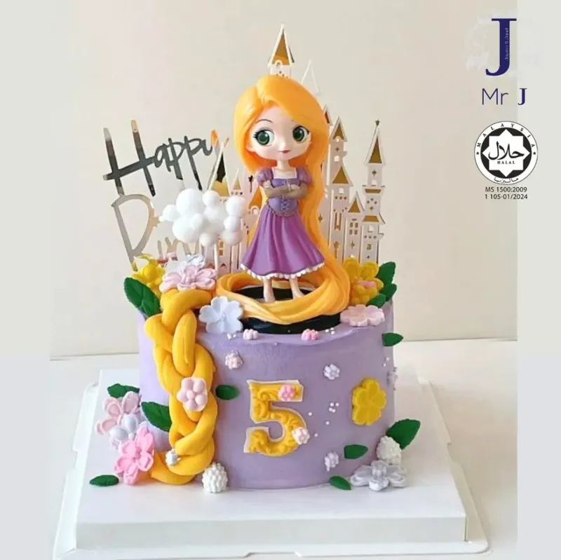 Rapunzel Birthday Cake