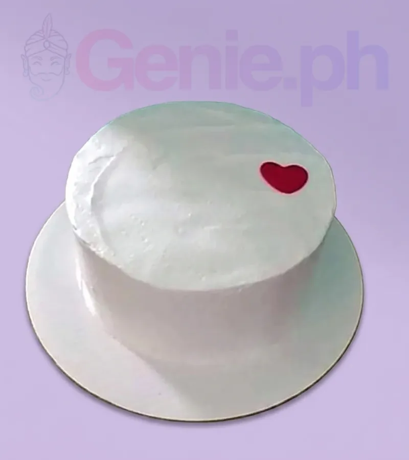 Red Heart Minimalist Bento Cake Design