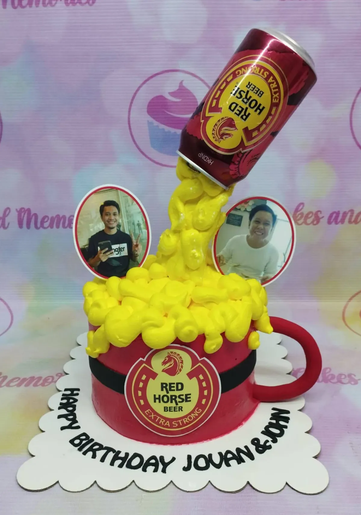 Red Horse Beer Drinks Cake Design