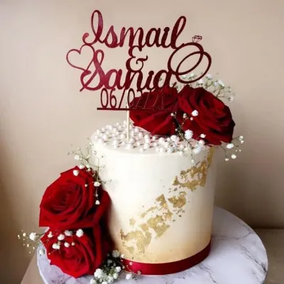 Red Rose Anniversary Cake