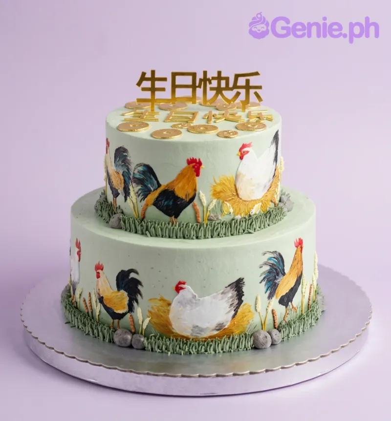 Rooster Birthday Cake