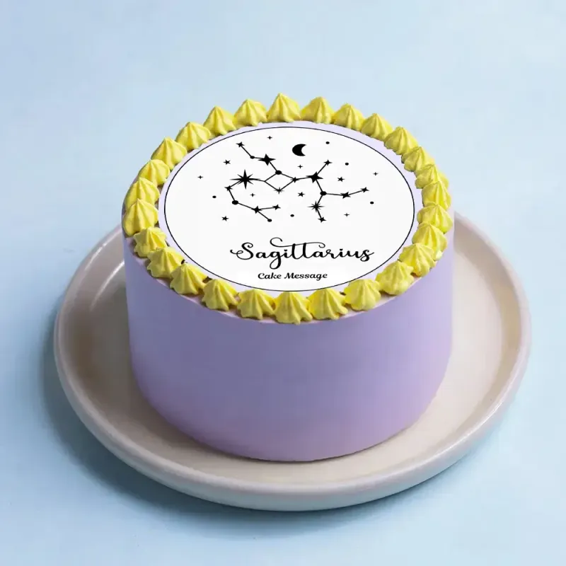 Sagittarius Zodiac Rosettes Cake Design