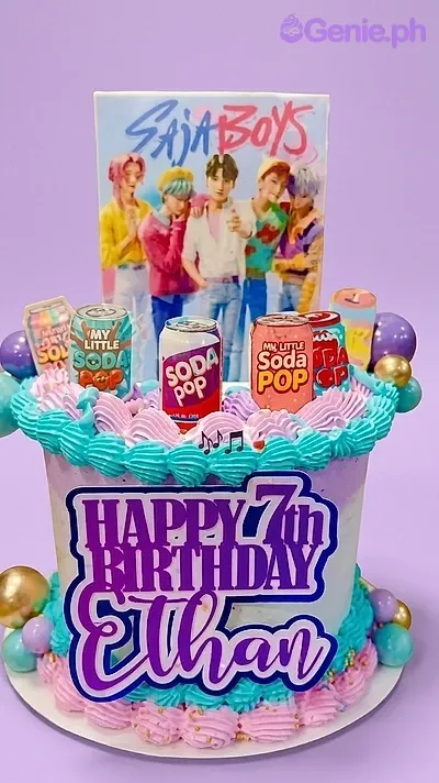 Saja Boys Kpop Lavender Cakes Cake Design