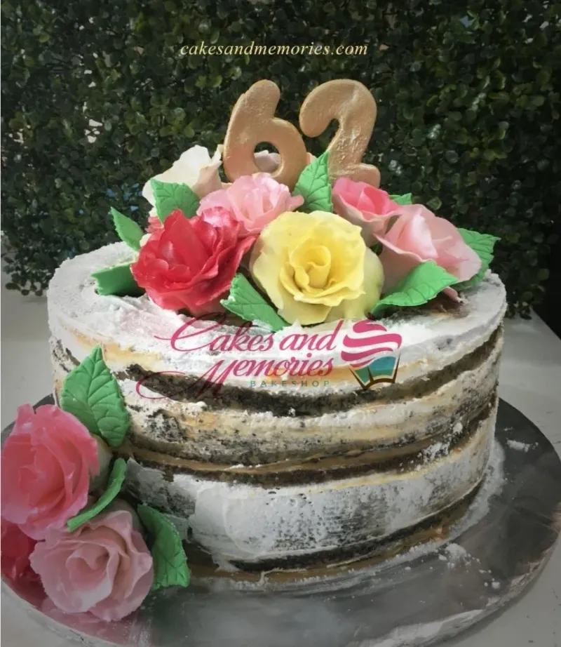 Senior Birthday Naked Cake Design