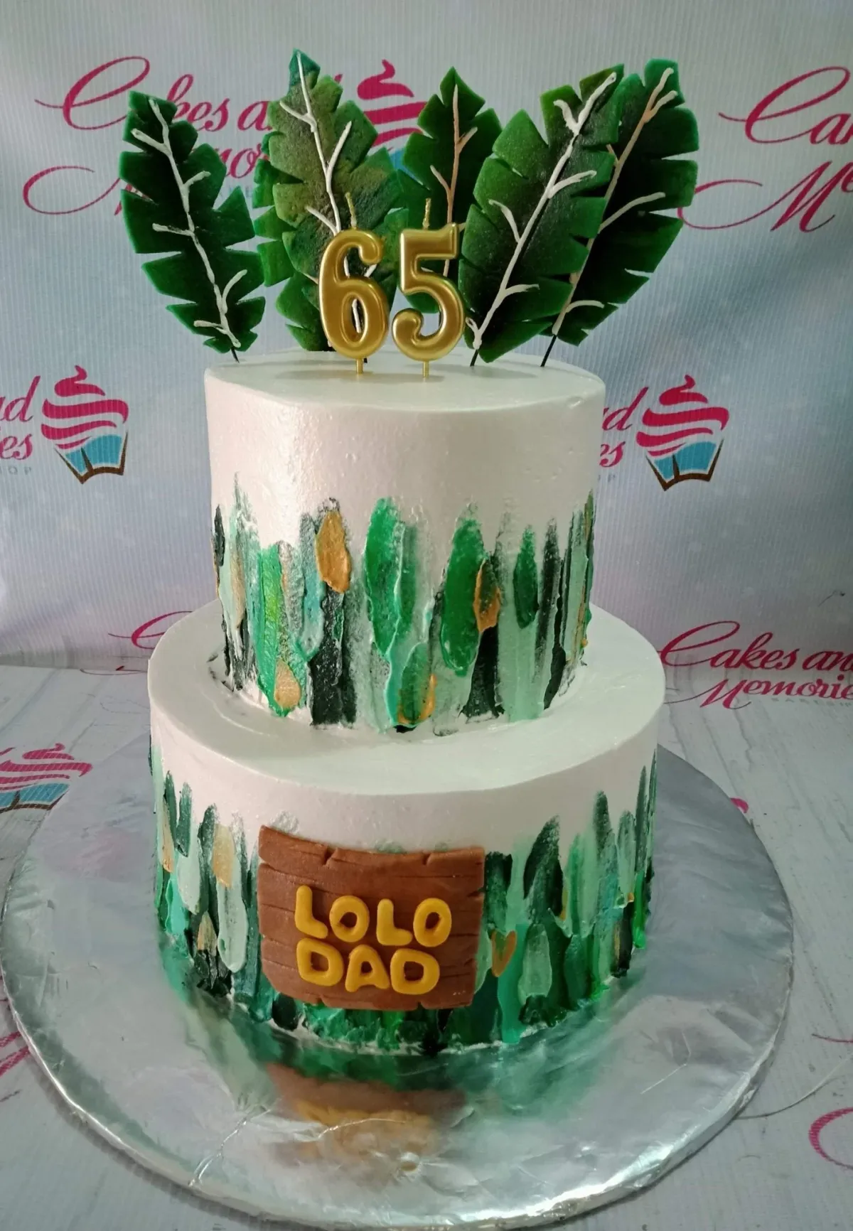 Senior Birthday Garden Cake Design