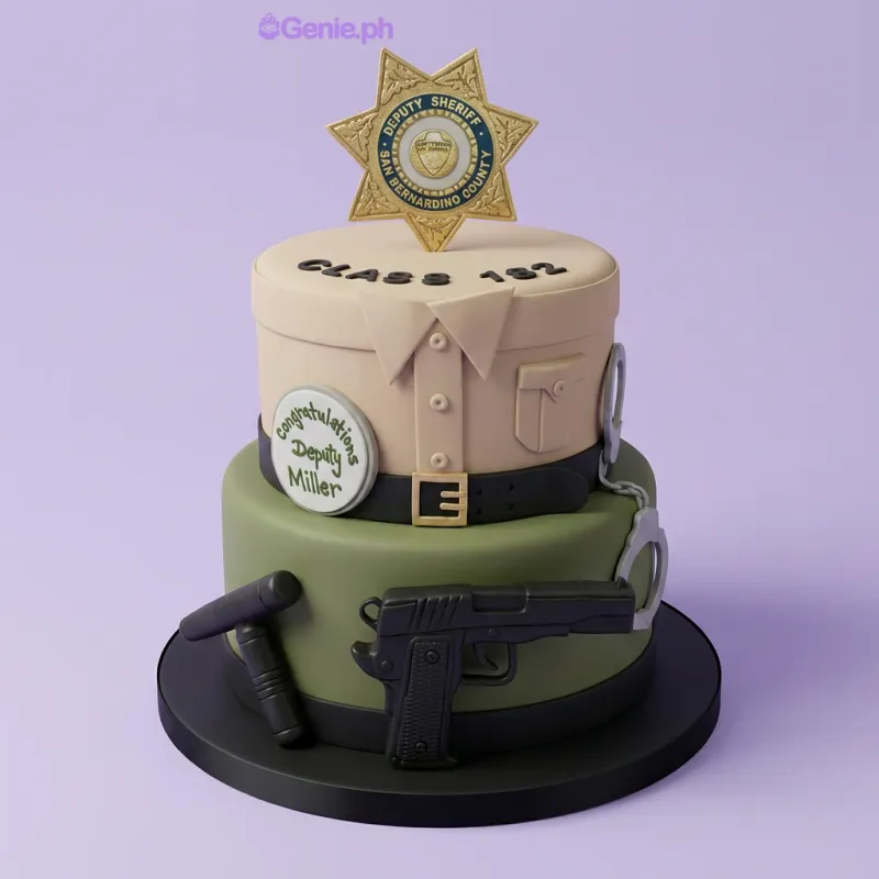Sheriff Graduation Police Cake Design