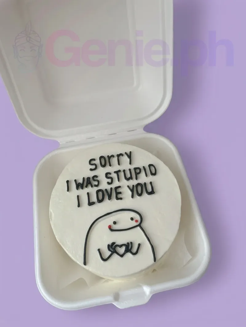 Sorry I Was Stupid Doodle Cake Design