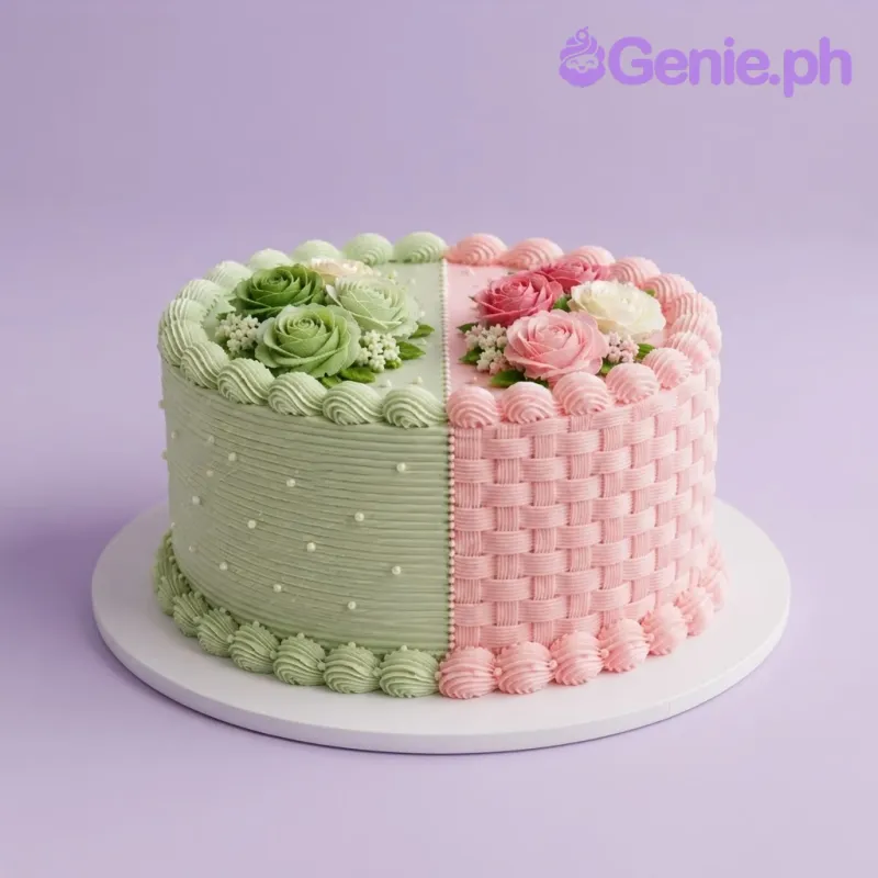Split Minimalist Rose Cake