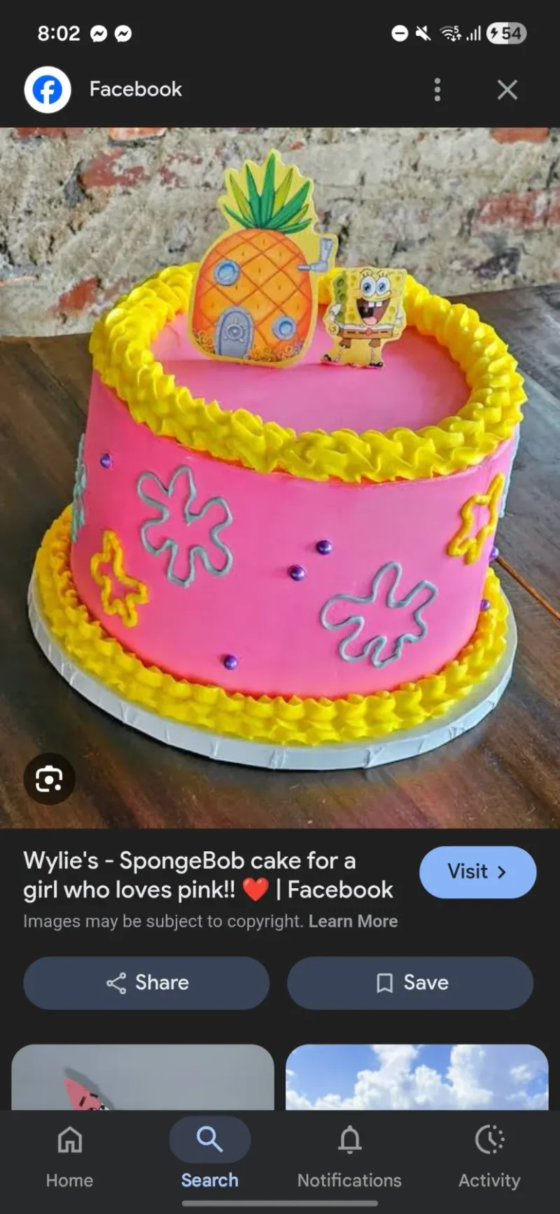 Spongebob Pink Cake