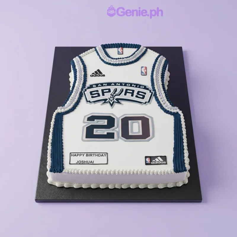 Spurs Jersey Basketball Cake Design