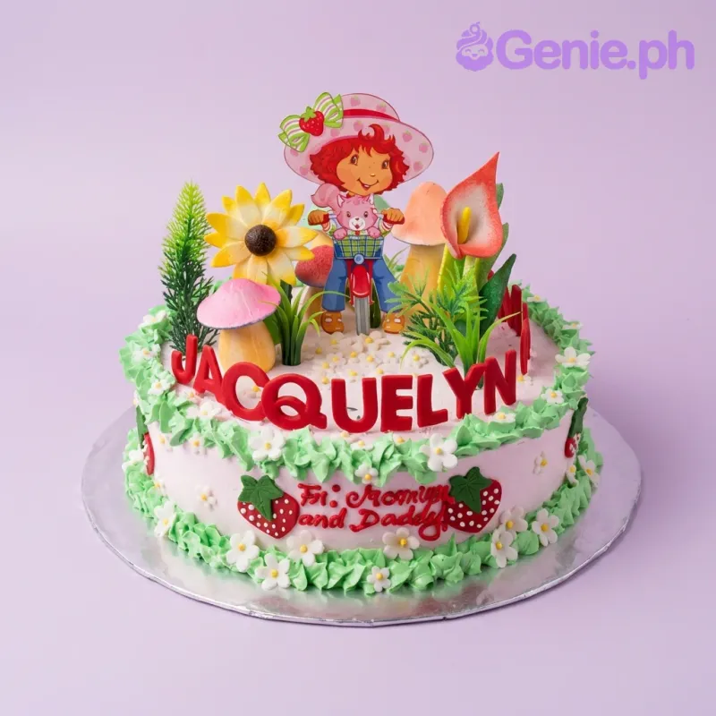Strawberry ShortBicycle cake Design