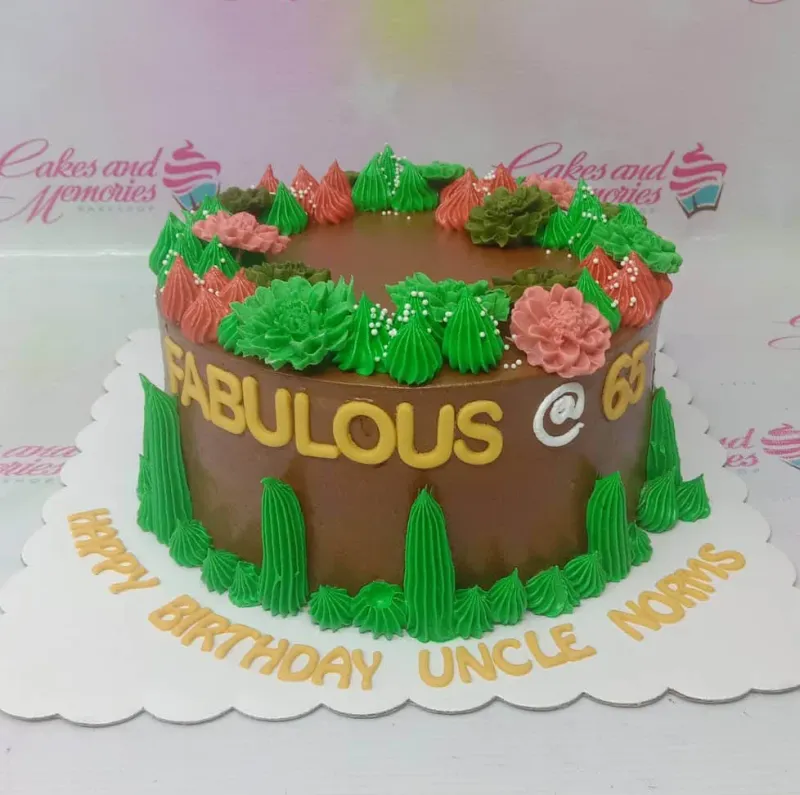 Succulent Garden Cake