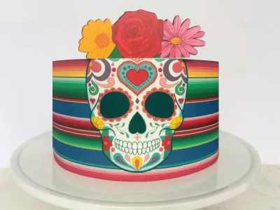 Sugar Skull Coco Cake Design