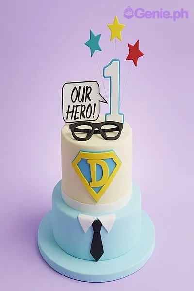 Superhero Birthday One Cake Design