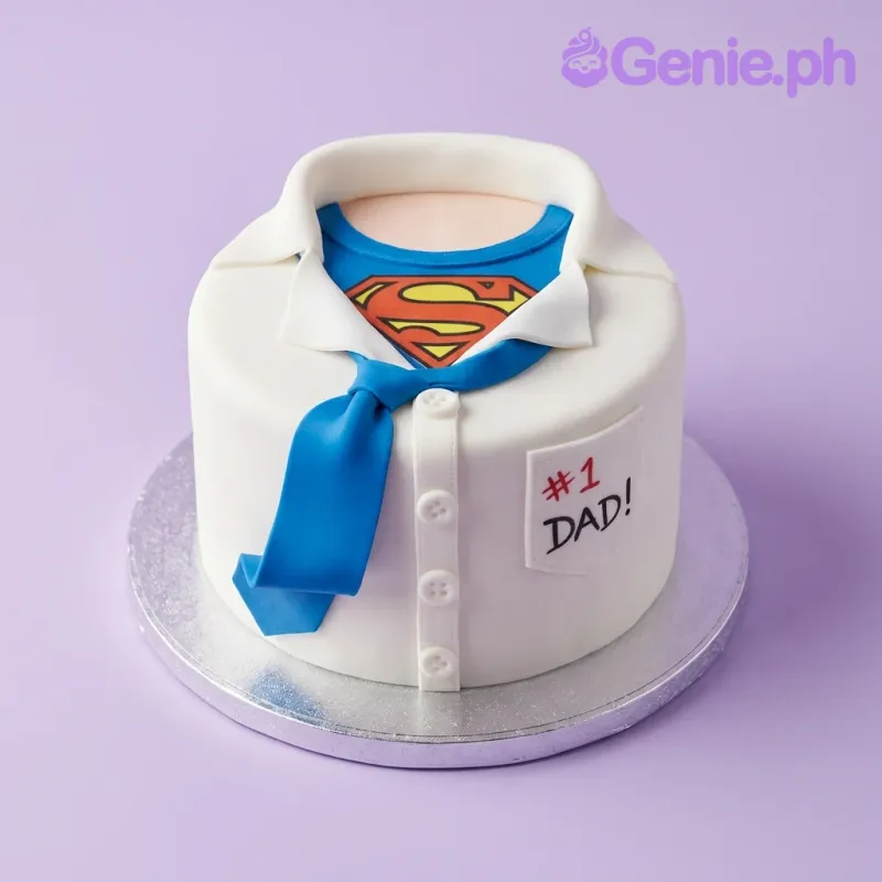 Superman Dad Shirt Cake Design