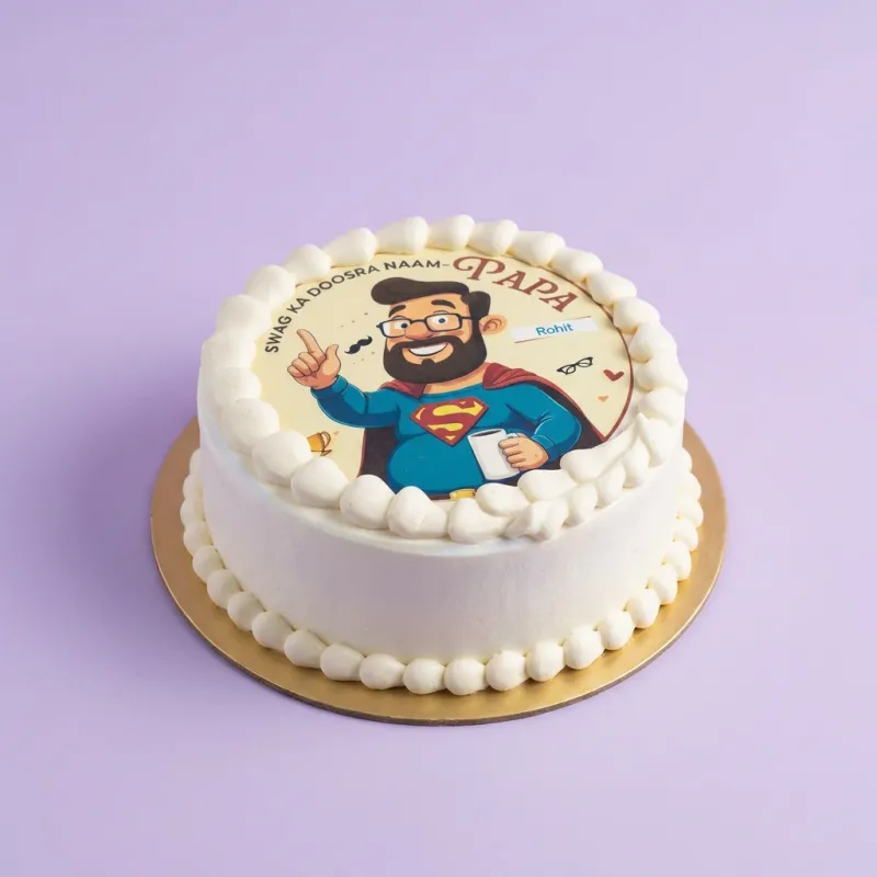 Superman Papa Cake