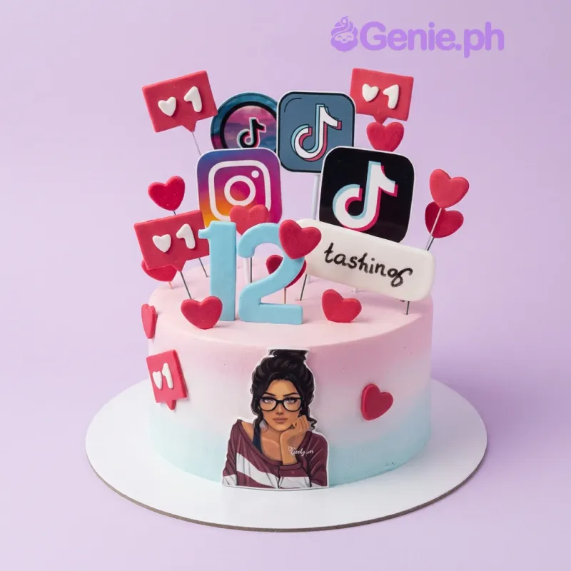 Tiktok Instagram Cake