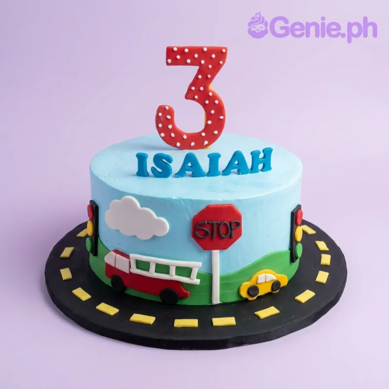 Transportation Wheels Cake Design