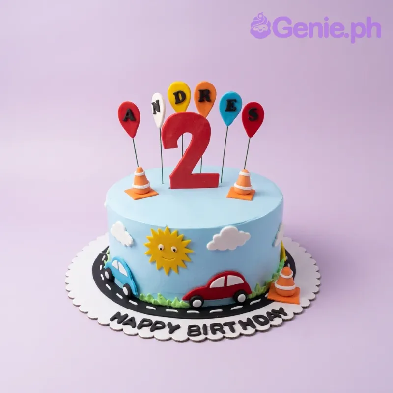 Transportation Wheels Cake Design