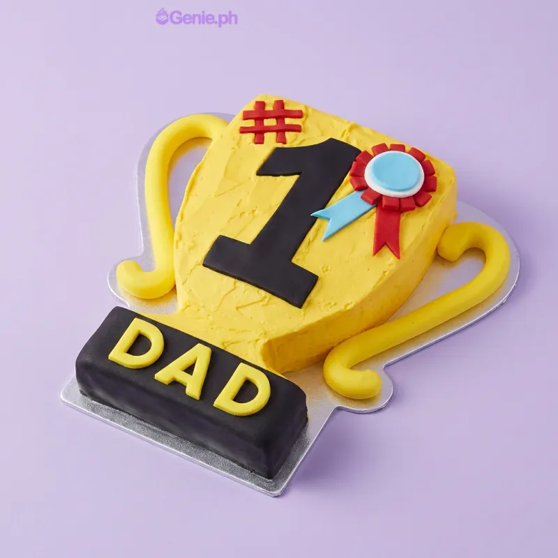 Trophy Ribbon Cake Design