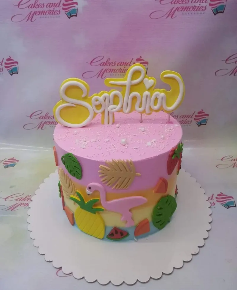 Tropical Flamingo Cake